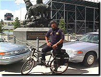 Officer Trent Eddings at Mackay Football